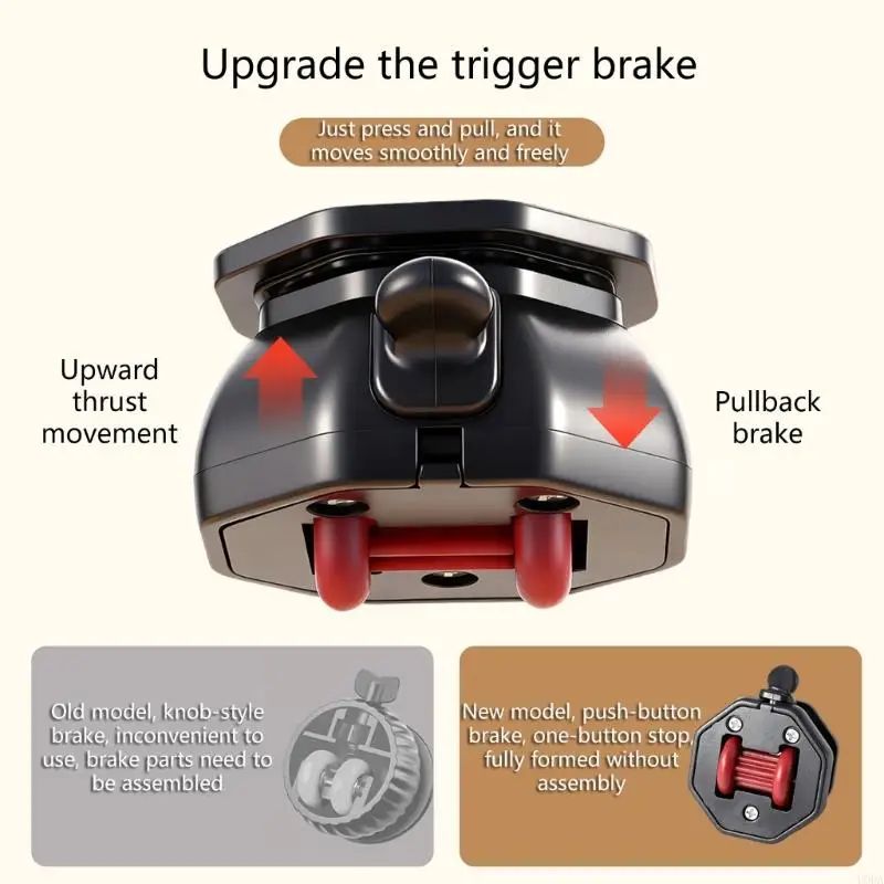  4Pcs Adhesive Casters Wheel Appliance Roller Slider with Brake Furniture Casters Wheel Trash Can Appliances Casters