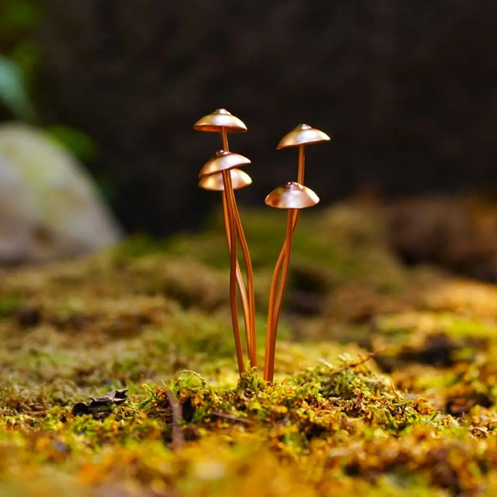 

Charming Metal Mushroom Garden Stakes Unique Handmade Mushroom Garden Statue Rustic Mushroom Ground Decoration
