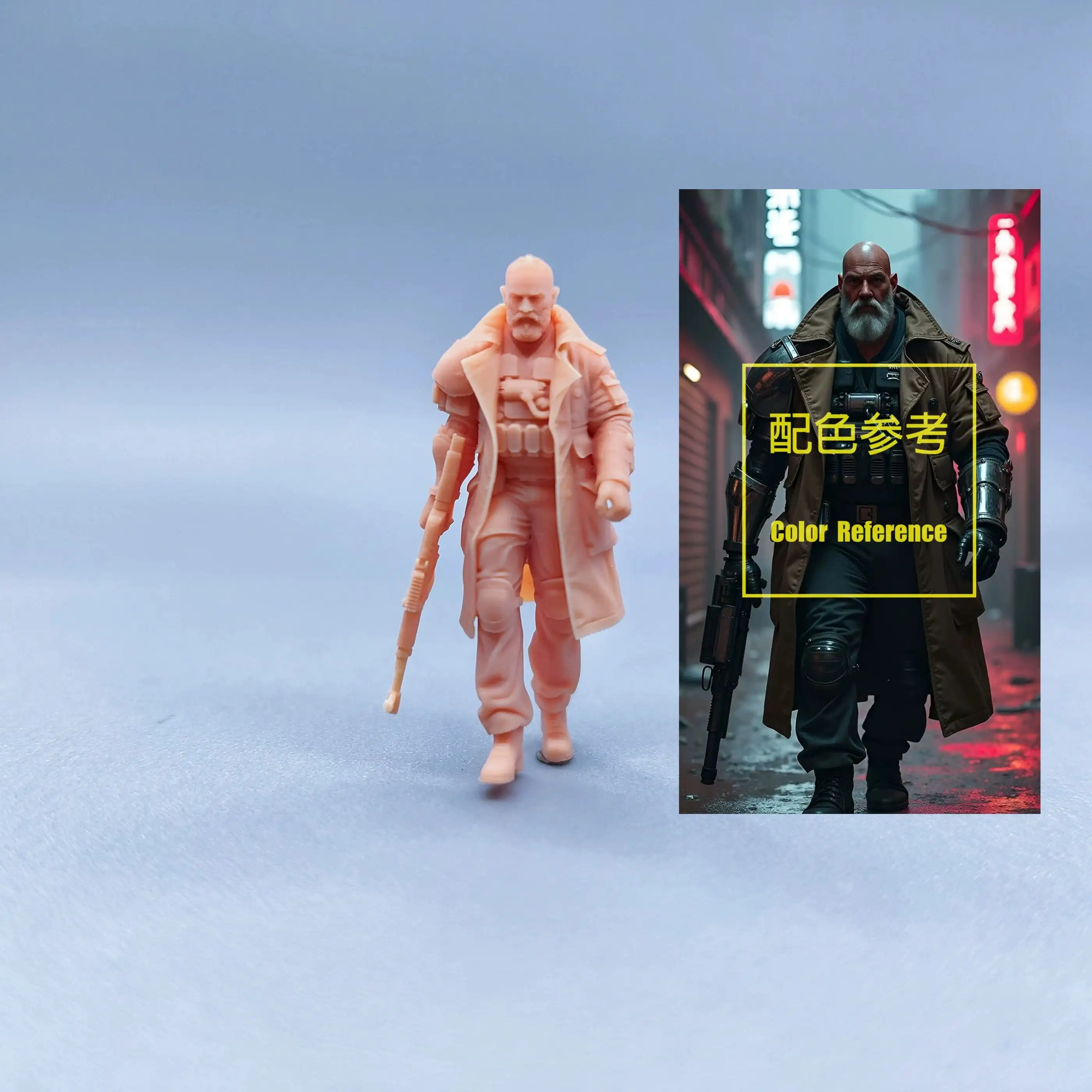 

1/64 1/43 Figurines Scale Model Resin Windbreaker European Strong Man Uncolored Miniatures Diorama Hand-painted W531