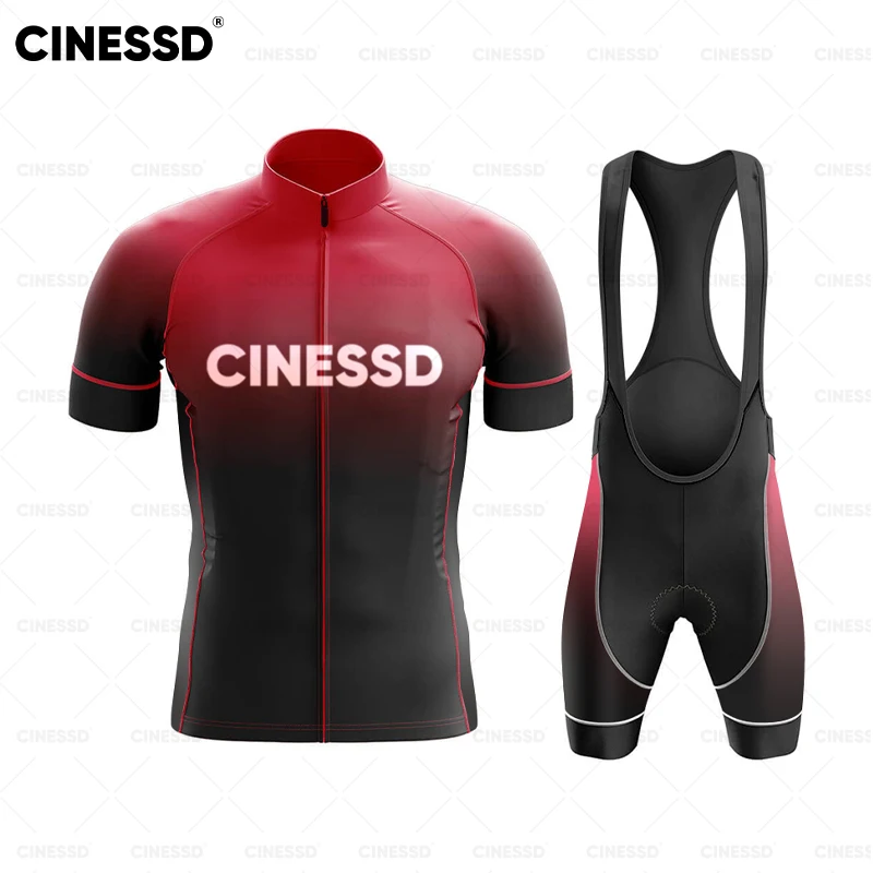 CINESSD-Breathable Cycling Suit for Men, Summer Wear, Mountain Bicycle Clothing, MTB Bike Riding Clothes, Career Cycling Jersey