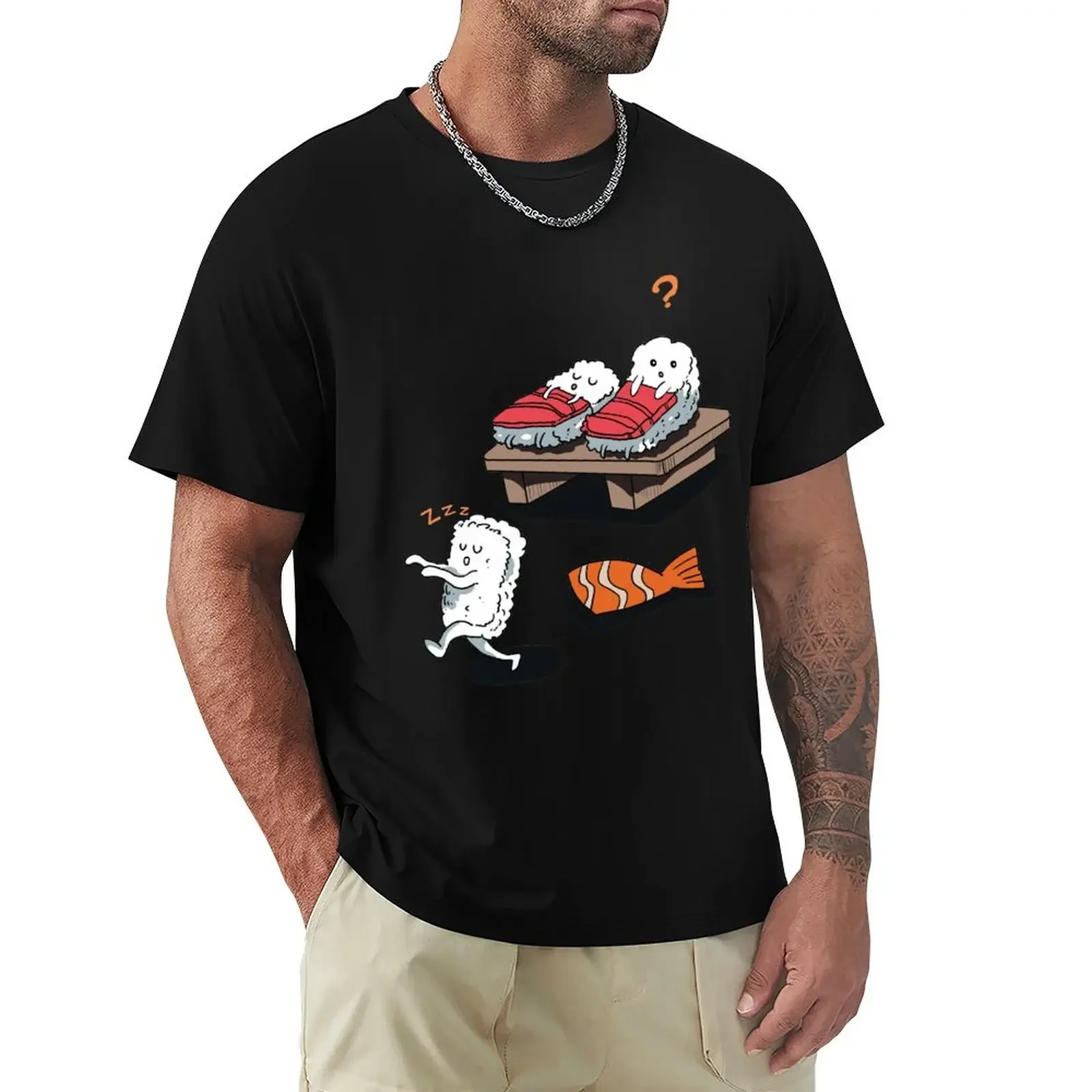 

Sleep Walking Sushi Japanese Food T-Shirt anime t shirts vintage anime shirt anime stuff plus sizes mens cotton t shirts