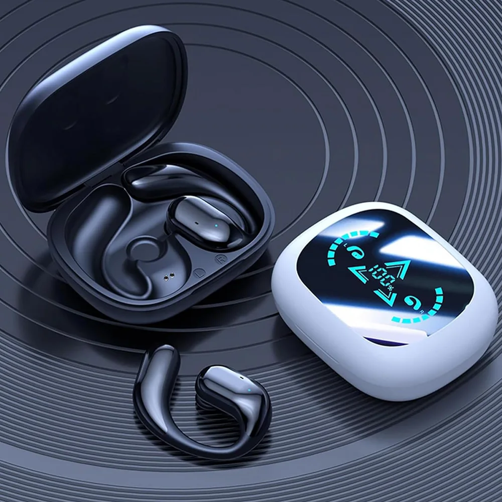 2025 New Wireless Bluetooth Earphones with LED Digital Display Stereo Noise Reduction Earbuds Headphone, Sport Running Headsets