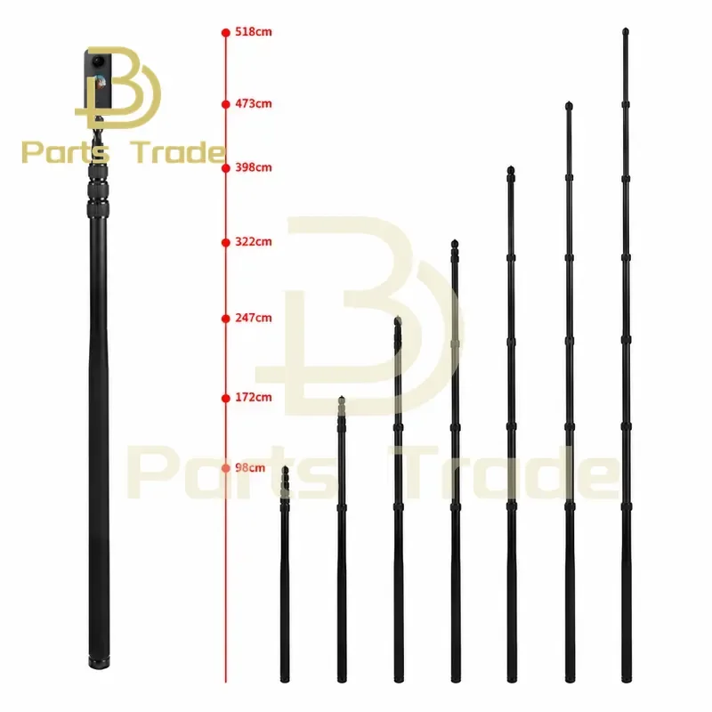 5m Selfie Stick Aluminum Alloy Monopod Telescopic Adjustable Photography Long Stick for GoPro Insta360 x3 x2 Camera for