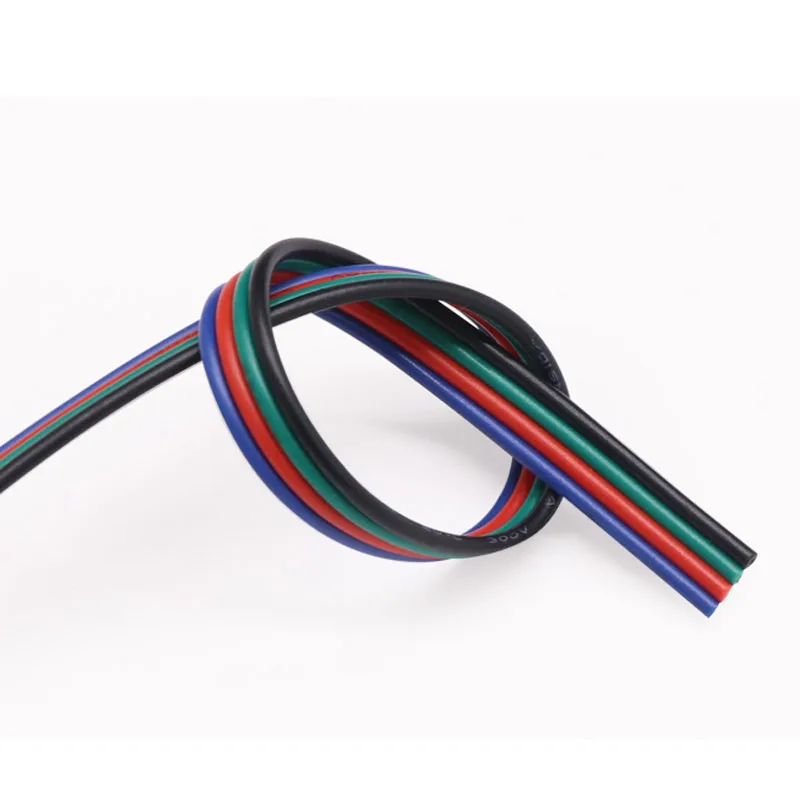 1M LED Connector Wire 2/3/4/5/6Pin 22AWG 20AWG 18AWG Extension Electric Wire Cable For LED Strip Connectors