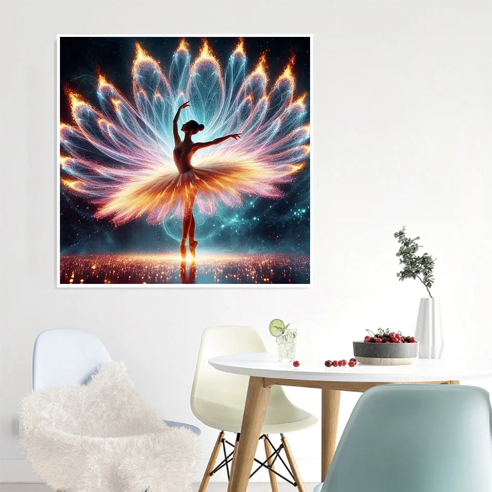 AZQSD Diamond Painting 5d Girl Portrait Hobby Creative Rhinestones Cross Stitch Ballet Dancer Diamond Embroidery Decorative