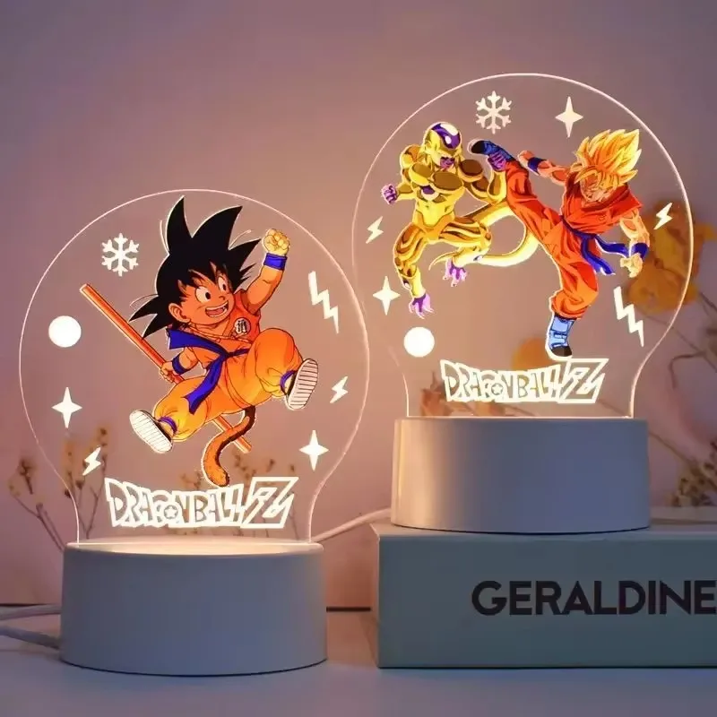 2024 Dragon Ball night light animation peripheral figures 3D ornaments Goku cartoon stand table lamp men women birthday gifts