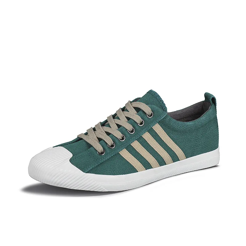 Vintage Canvas Shoes Men Breathable Casual Men Flat Shoes Fashion Men's Vulcanized Shoes Comfort Lace-up Canvas Sneakers