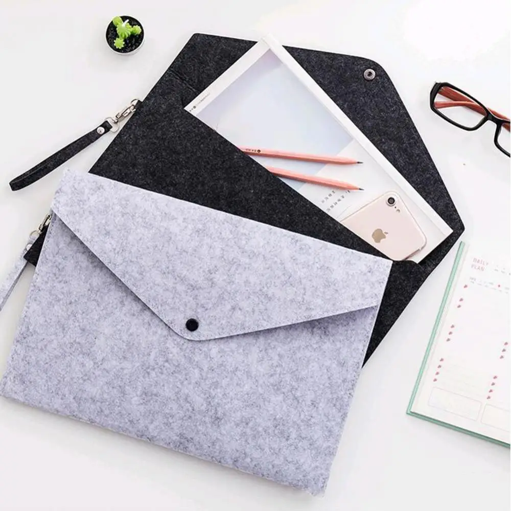 

Felt Envelope A4 File Pocket Document Bag Holder Organizer School Office Supply Envelope De Papel Waterproof Business Briefcase