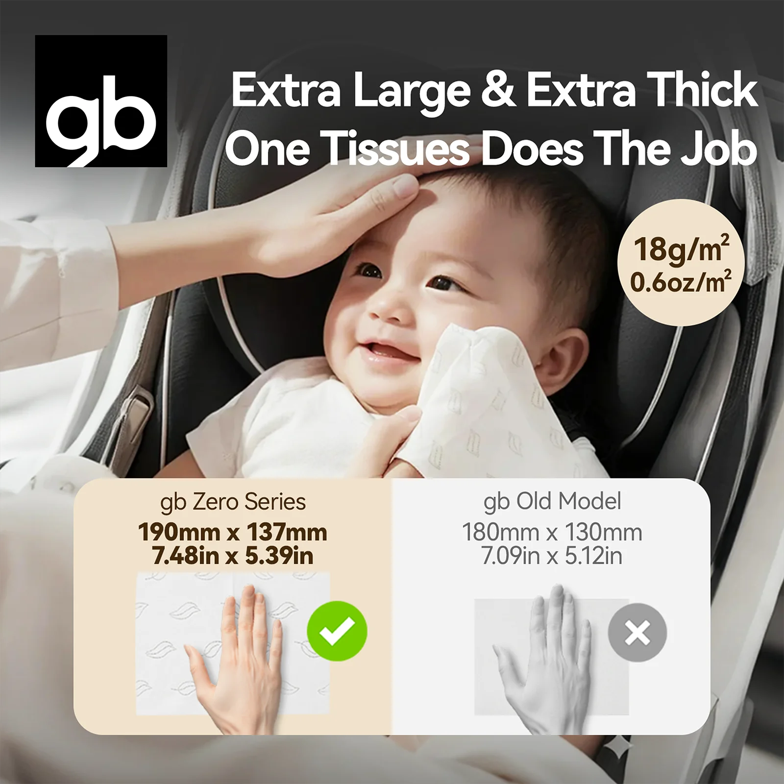 Babylotion gezichtsdoekjes, zacht en reisformaat, hypoallergeen voor de gevoelige huid en baby, hydraterend en schoon zacht