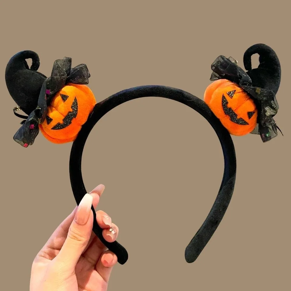 Personality Spider Halloween Headband Pumpkin Ghost Witch Hat Headband Cartoon Party Decor Hat Halloween Party Hair Band Girl