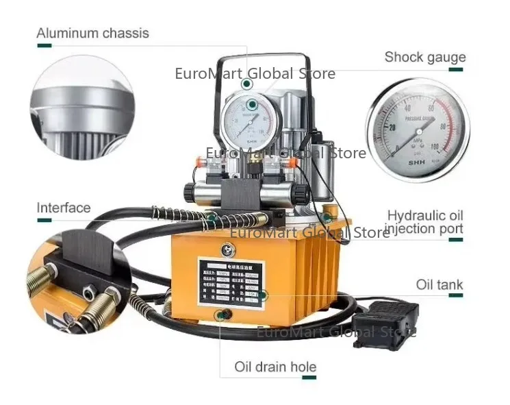 

ZCB-700AB Hydraulic Electric Pump Double Acting With Steel Plastic 220V/380 Hydraulic Crimping Tools