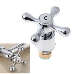 Bathroom Faucet for Cross Handle Faucet Trim for Valve Bath Sink Faucet Handle for Kitchen Faucet Lavatory Tub Shower