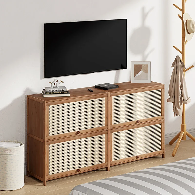 Modern Designer Living Room Cabinet Italian Side Drawers Organizer Tv Cabinet Bamboo Storage Szafki Do Salonu Modular Furniture