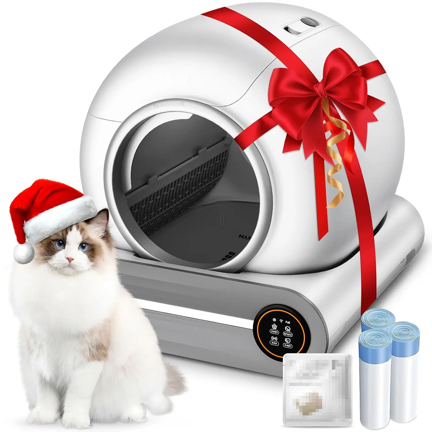 Self Cleaning Litter Box, Enclosed Deodorizing Cat Box, App Control