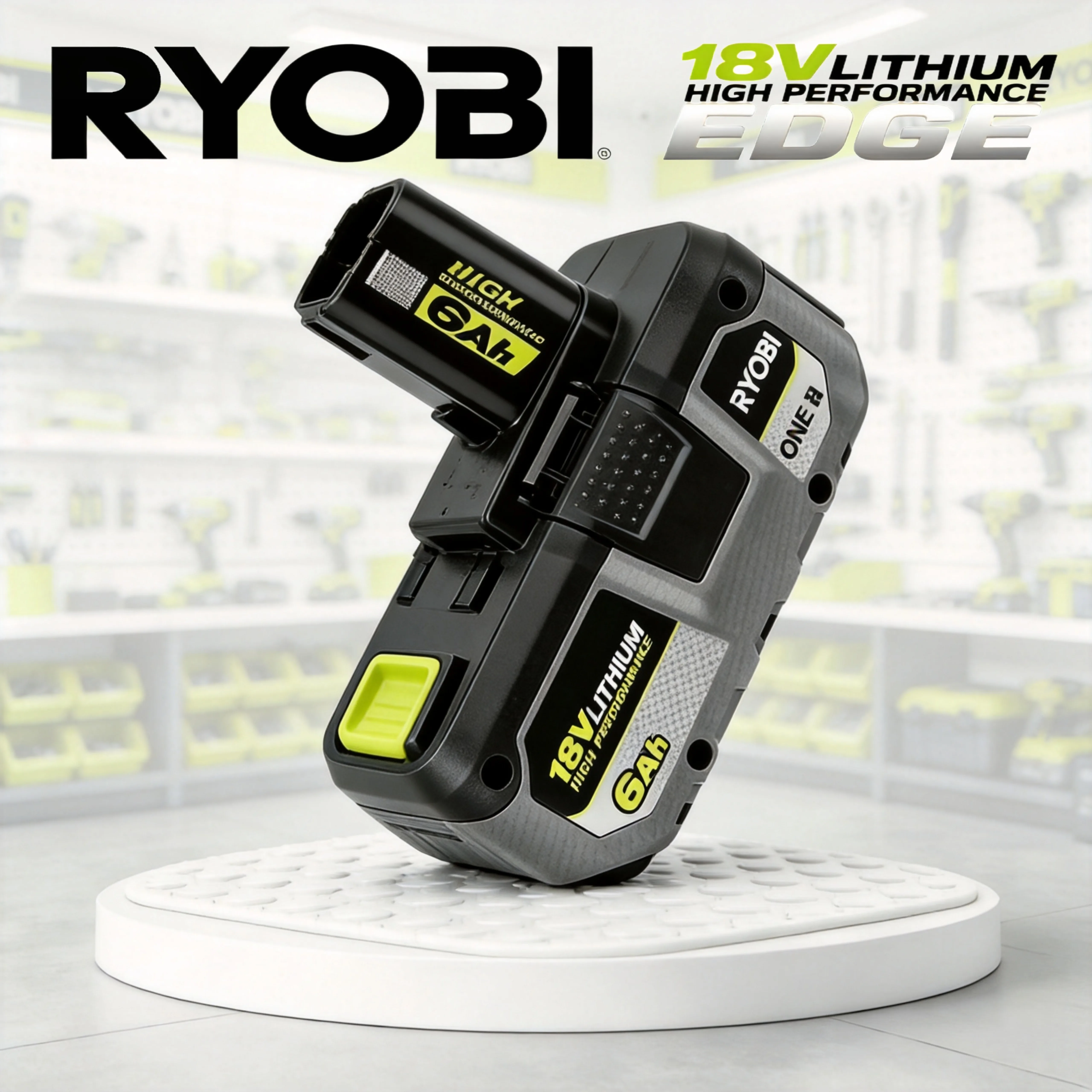 18V Battery for RYOBI P108 P109 High Performance Li-ion Rechargeable Battery Pack Low Self Discharge for All Power Tools