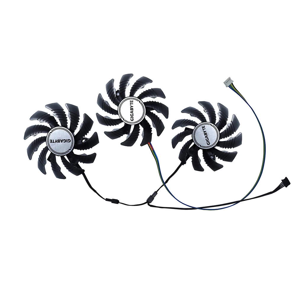 3Pcs/Set,75MM,T128010SU,GPU Cards Fan,VGA Cooler,Video Cards Fan,For GIGABYTE RX 6600XT EAGLE,For Gigabyte RX 6750 GRE EAGLE 10g