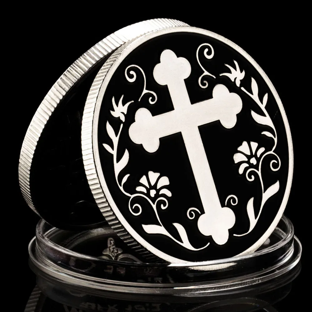 Cross Coin Servant of Christ Steward of God's Gifts Souvenir Collectible Gift Commemorative Coin Gold Plated Collection Art Coin