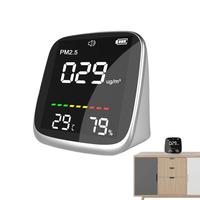 3in1 Alarm PM2.5 Air Quality Detector Temperature Humidity Monitor Portable Air Quality Tester Home Office Desktop Decorations