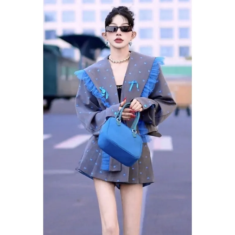 Early Spring Korean Wear with High-grade Professional Suit New Fragrant Suit Jacket Halter Skirt Two-piece Set  Women Clothing