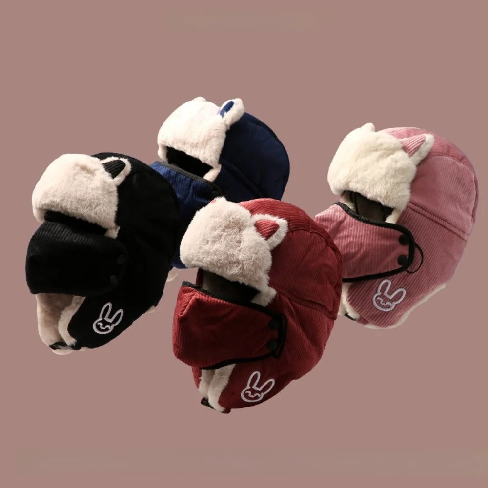 Unisex Thick Warm Winter Trapper Hat Waterproof with Goggles Russian Ushanka Hat Fur Lined Bomber Hat Winter