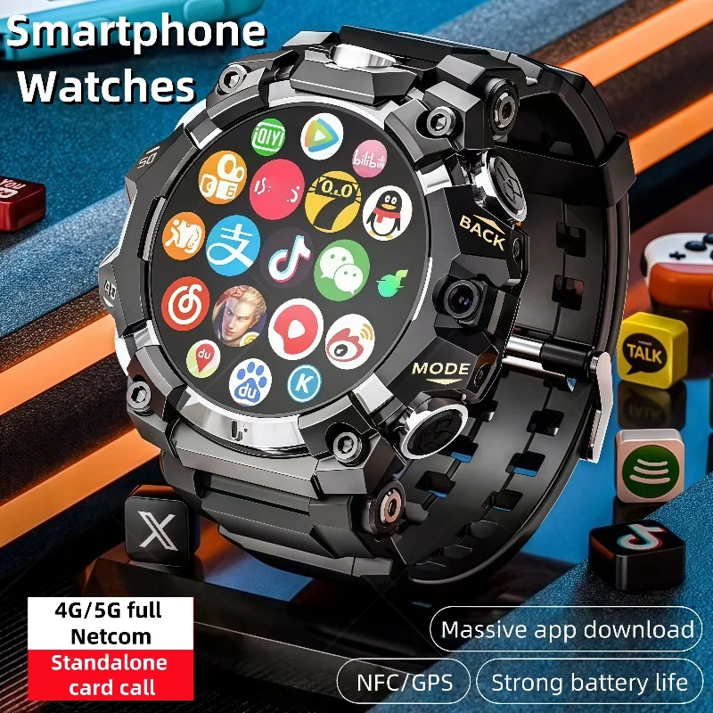 

Q668 Smart Watch Android 4G LTE Smartwatch IP68 waterproof 800W HD Dual Camera Amoled GPS WIFI Multi sport mode Download Apps