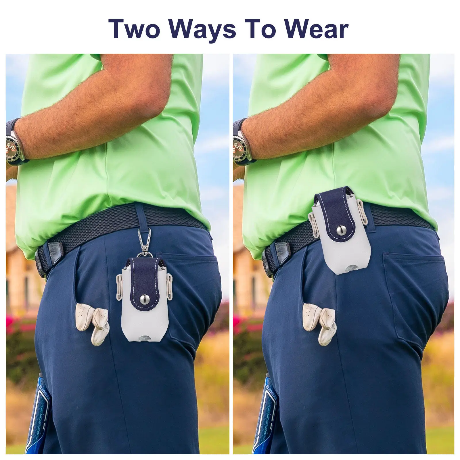 

2 шт. портативные сумки-чехлы для гольф-мячей на пояс, маленькие, для хранения и переноски