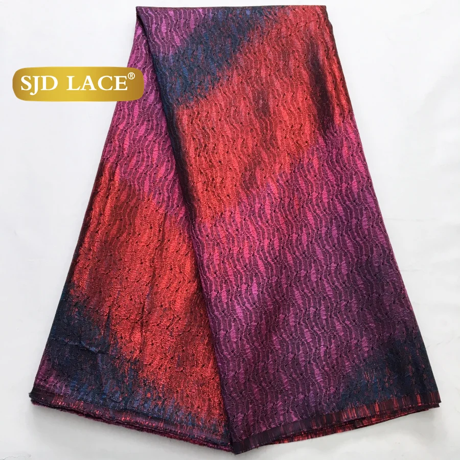 SJD LACE African French Tulle Brocade Lace Fabrics Damask Lace 2026 Latest Nigerian Gilding Jacquard for Women Party Dress 4396
