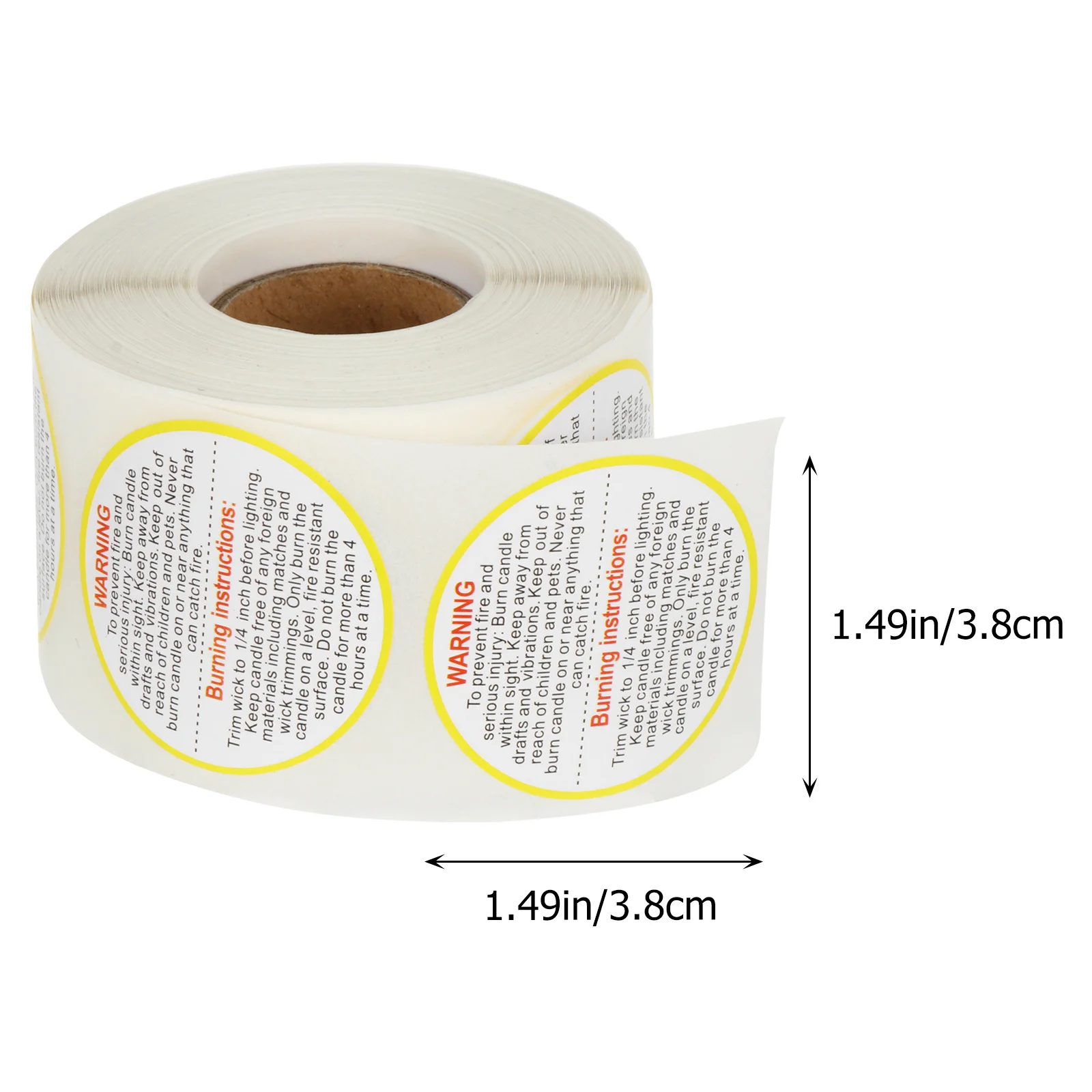 1 لفة ملصق أمان قابل للإزالة ملصق تحذير مقاوم للماء لختم تعليمات الرعاية الدقيقة لحاوية الجرة