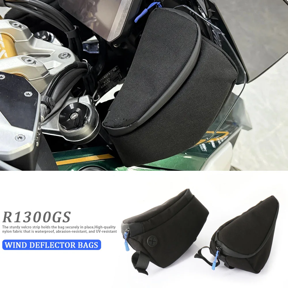 Nuevos accesorios para motocicleta, bolsas deflectoras de viento, Kit de bolsa de herramientas impermeable para parabrisas para BMW R1300GS R 1300 GS 2023 2024