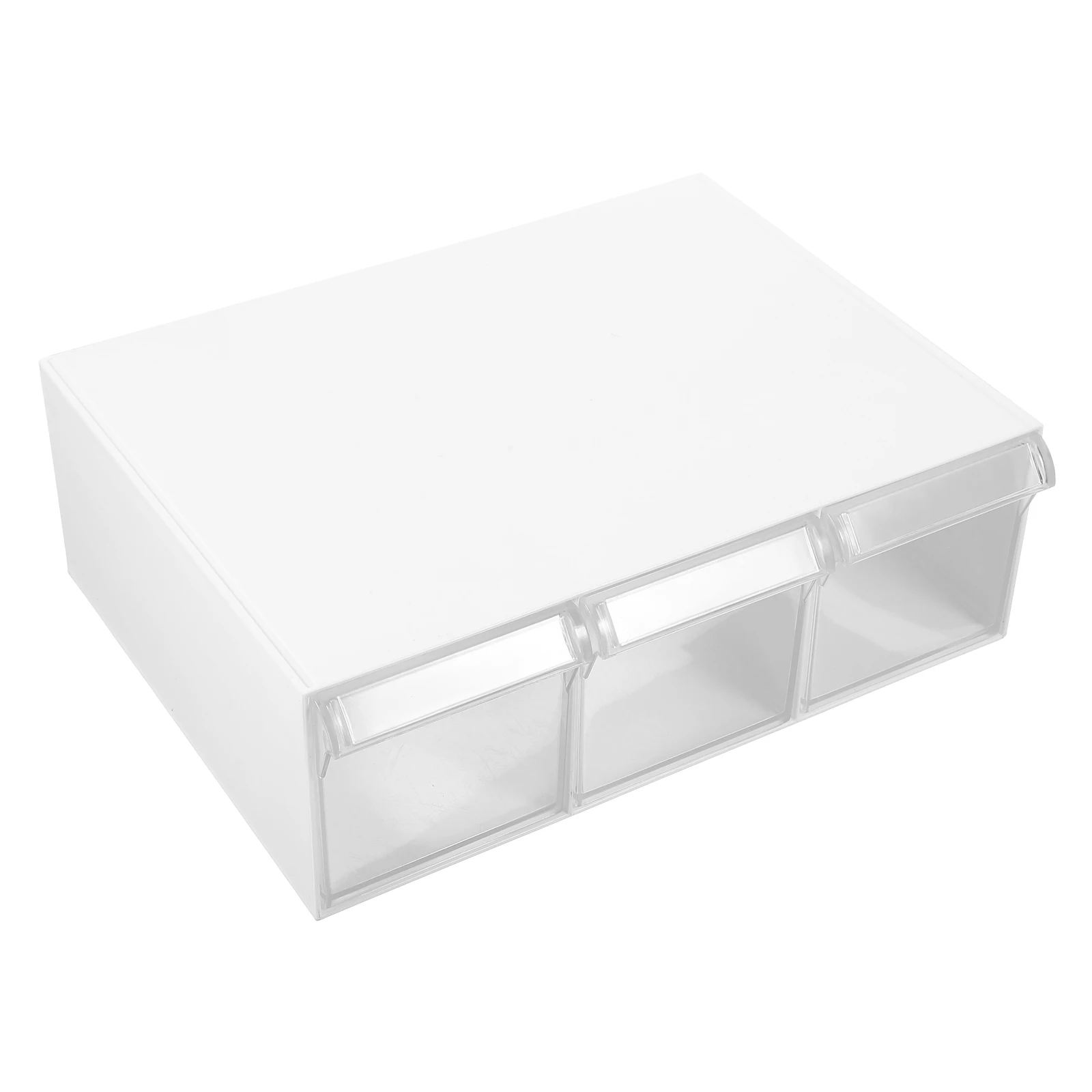 

3 Drawer Storage Case Desk ganizer Large Capacity Transparent ABS Acrylic Office Supplies Stationery Files Paper Makeup Lipstick