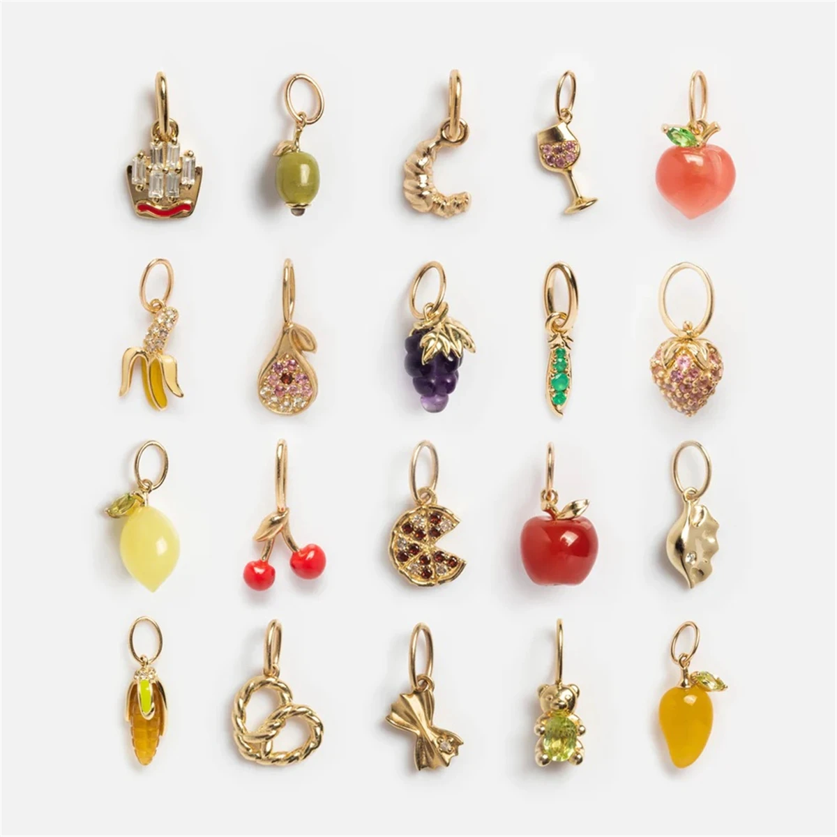 DIY handgemachte Accessoires tägliche Fruchtserie Erdbeere Kirsche Anhänger Kupferbeschichtung 14K Farbkonservierung weiblich – Detail 2