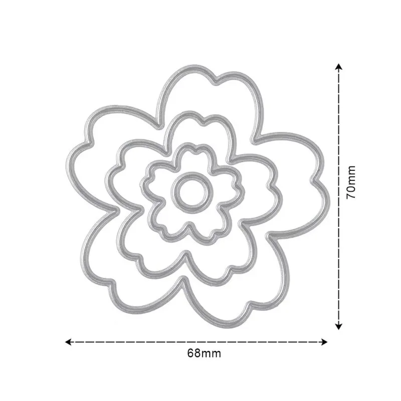 قطع معدنية يموت الزهور الإستنسل DIY بها بنفسك سكرابوكينغ تخفيضات ألبوم ورقة بطاقات الحرف قوالب النقش #4