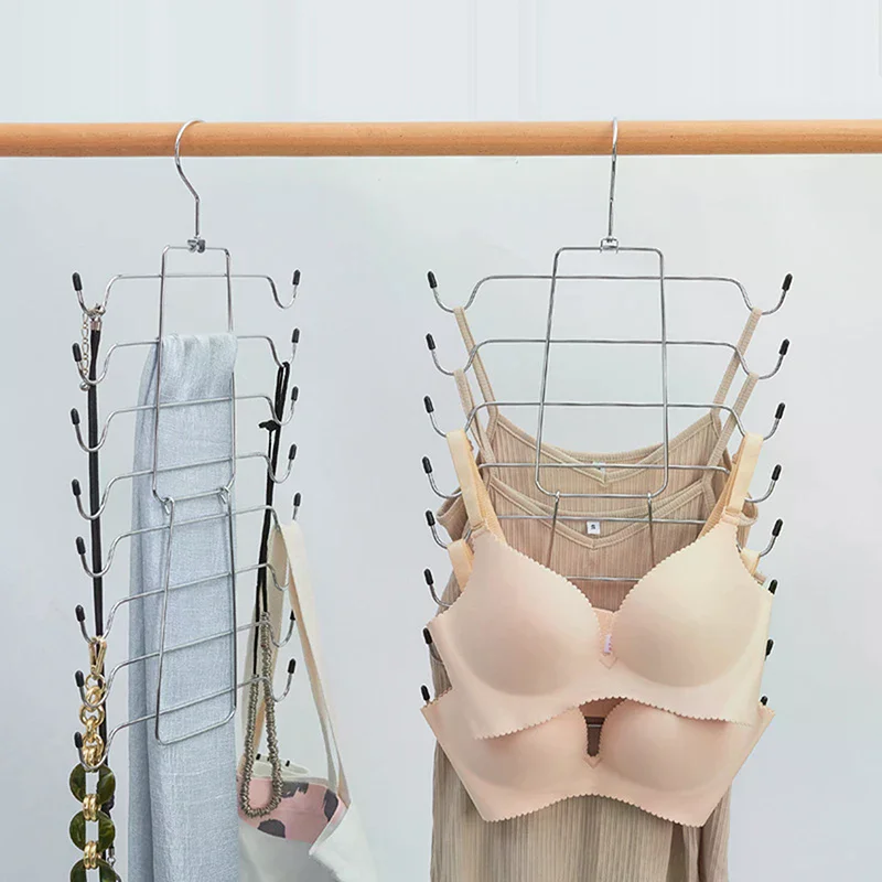 Clothes Hanger Multi-Layer Underwear Folding Hanger Sling Bra Storage Trouser Racks Do Not Leave Traces Of Multi-Funct