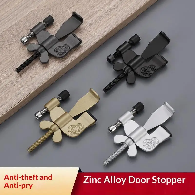 Zinc Alloy Door Security Stopper Anti Theft Anti Pry For Home Hotel Apartment Travel Safety Use
