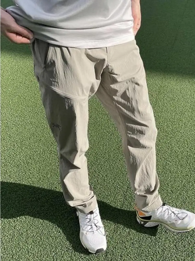 

Легкие повседневные брюки Softell для активного отдыха, ветрозащитные, с множеством карманов, модные, молодежные, спортивные, длинные штаны