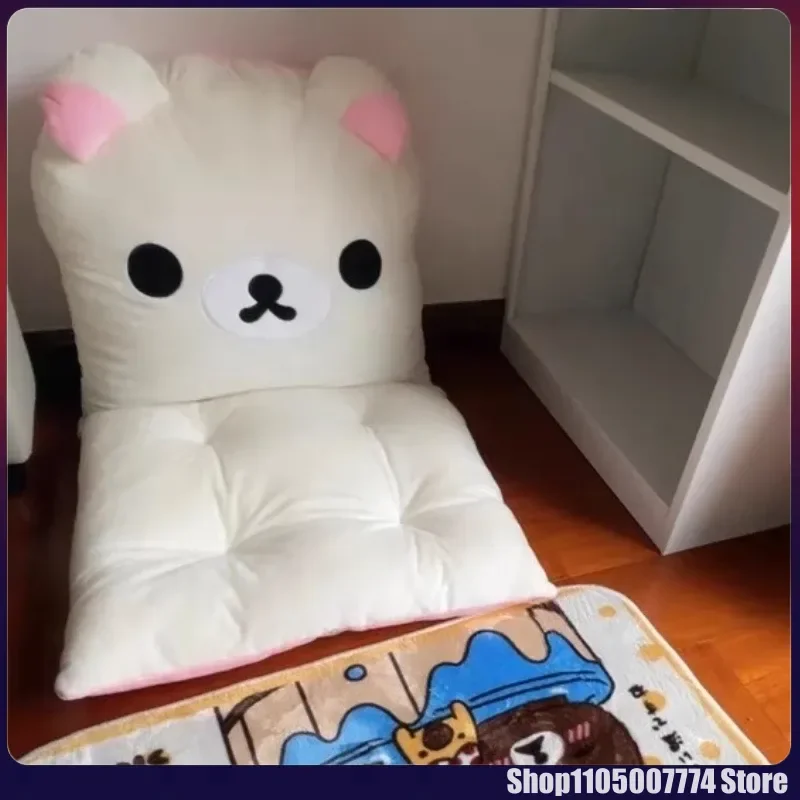 

Kawaii Rilakkuma Cushion Anime Cartoon Cute Backrest Dormitory Office Chair Cushion Sofa Pillow Christmas For Girls Gifts Toys