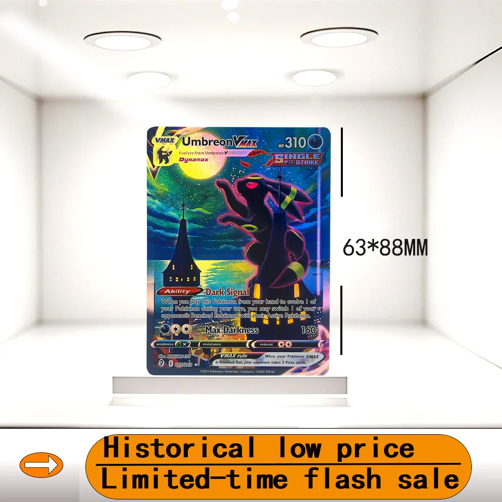

PKM Holographic Game Trading Collection Cards Umbreon VMAX Greninja GX Hobbies Rare Collection Battle Cards Toys Gifts