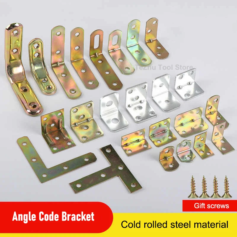 Adjustable Right Angle Code Bracket Furniture Board Connector Metal L Shape Corner Brace Support for Holding Mounting Fixing