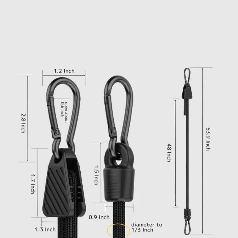 1M/1,2M Hochleistungs-Gepäckseile Elastisches Bungee-Seil mit Karabinerhaken für Radfahren, Camping, Outdoor-Aktivitäten – Detail 7