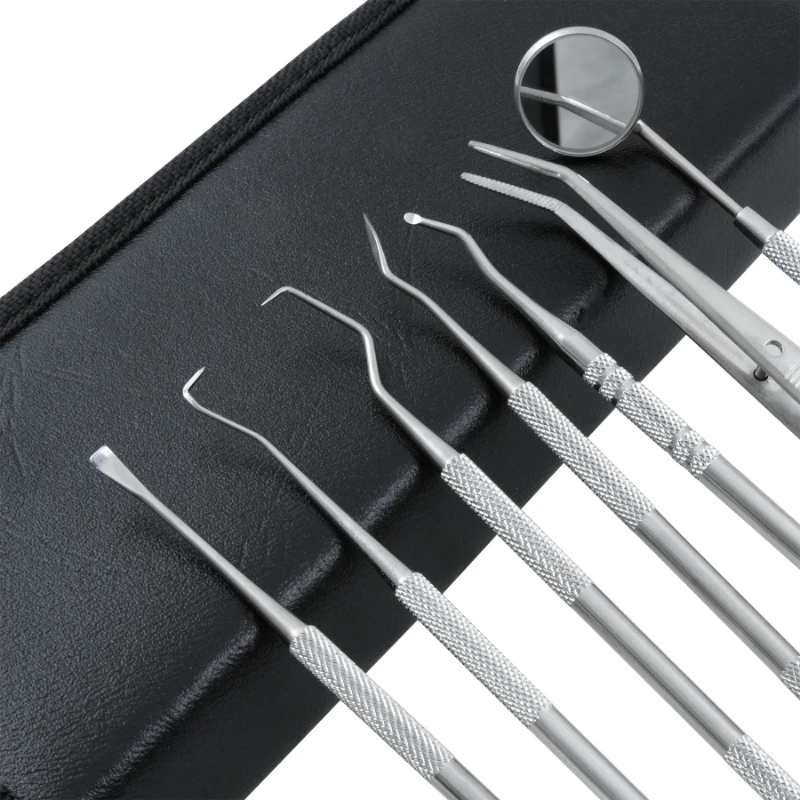 4×7Pcs/Set Dental Tools Mouth Mirror Dental Tweezer Pick Probe Tooth Scrape Plaque Tartar Stain Remover Dentist Teeth tools