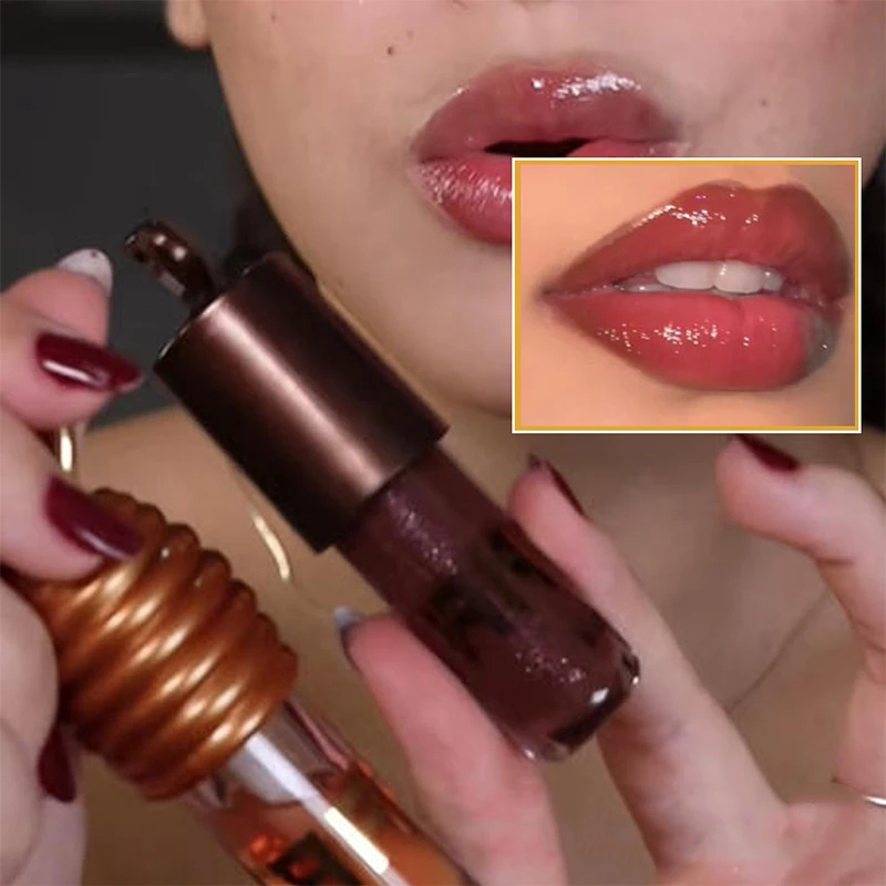 

Brand Honey Lip Glaze Long-last Moisturizing Lip Oil Enhancing Complexion Reducing Lip Lines Portable Mirror Lipstick