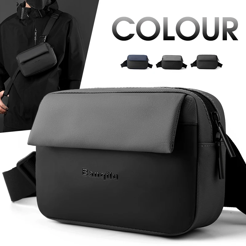 

Top-quality Nylon Men Waist Packs 2023 Fashion Trend Crossbody Bag for Male Causla Travel Storage Phone Shoulder Bags Chest Pack