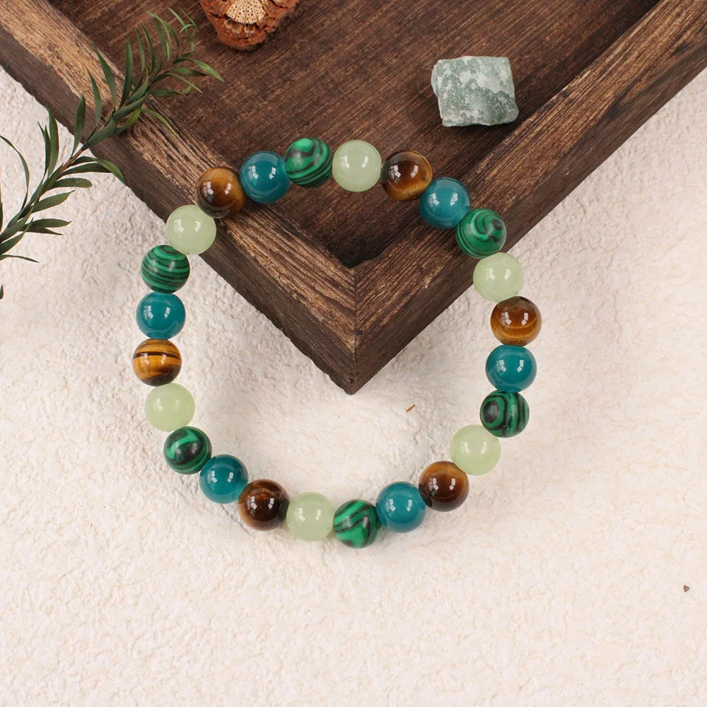 Fashion Rich Money Bracelet Women Bohemian Natural Stone Tiger Eye Stone Bangles Trendy Holiday Teacher's Day ladies jewelry