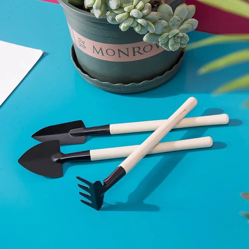 3Pcs/Set Potted Plant Small Shovel Flower Planting Garden Tool Planting Succulent Tool Set Household Iron Shovel
