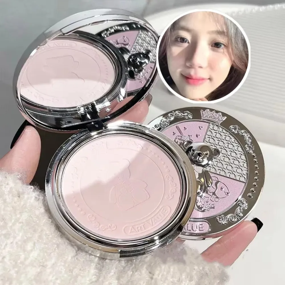 Natural Oil Control Pressed Powder Matte Long Lasting Setting Powder Waterproof Pearlescent Texture Loose Powder Makeup Routine