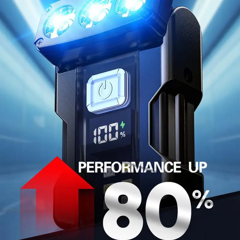 Luci impermeabili per esterni Torcia portatile per attrezzatura da esterno antipolvere ad alta luminosità con display per il campeggio