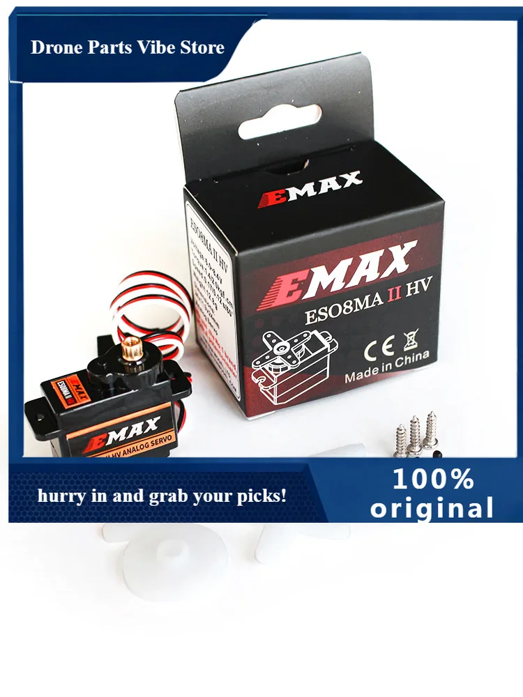 

AP4pcs Emax ES08MA II HV 6V-8.4V 12g Metal Gear Analog Servo For RC UAV/Helicopters/Airplane/Truck/Boat/Car Accessories