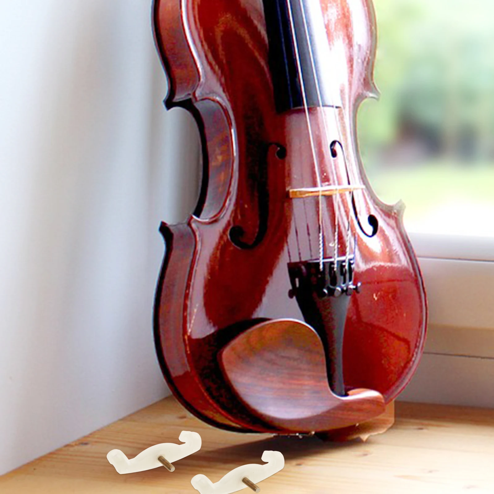 

2pcs Violin Shoulder Rest Anti-slip Pad Rubber Semicircle Simple Practical Replacement Part Accessory Instrument Supply