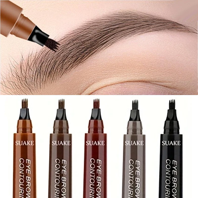 5 Farben zur Auswahl, Anfänger-Augenbrauenstift, langanhaltender, natürlicher Augenbrauenstift, zarter Augenbrauen-Make-up für Frauen, Geschenk für Studenten