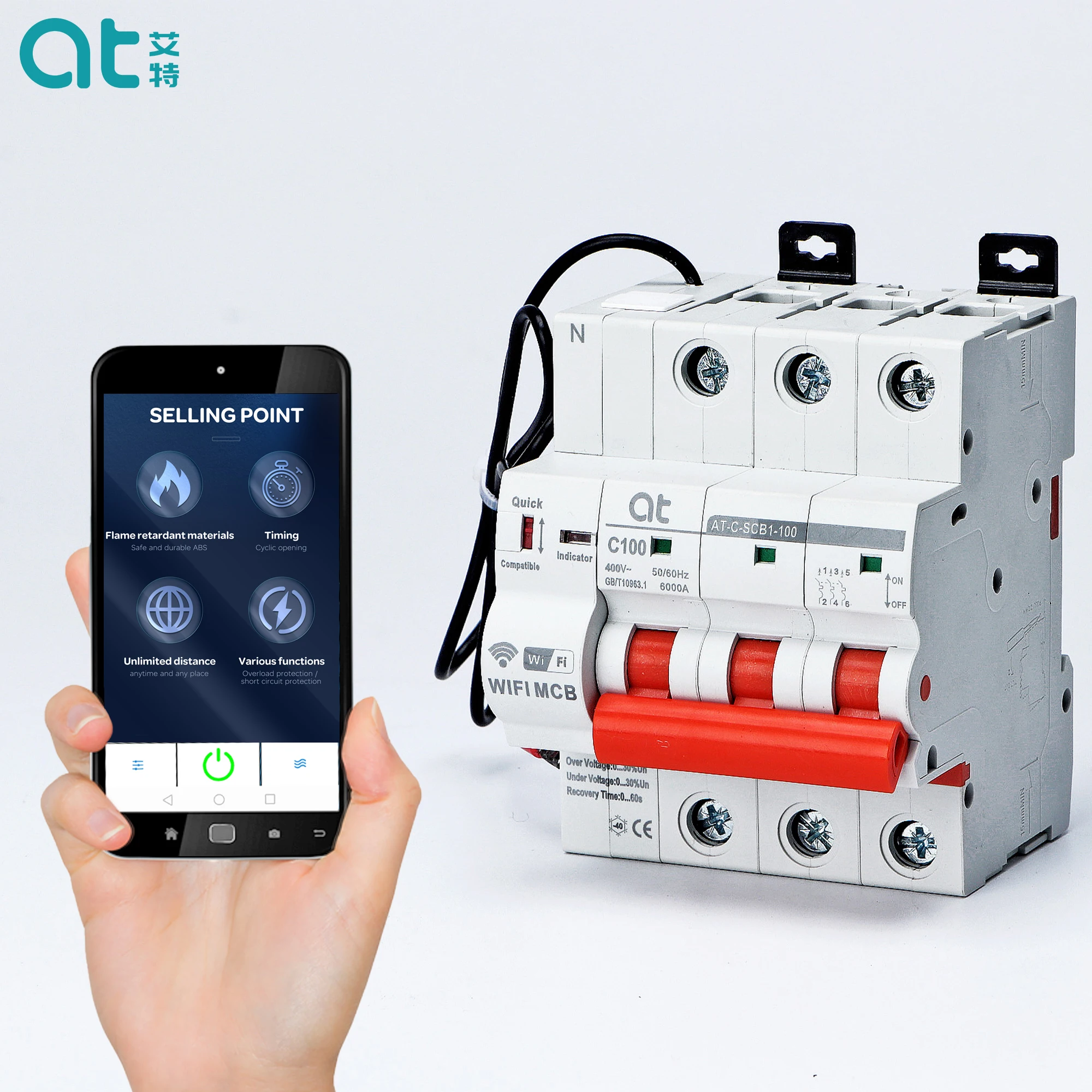 Tuya APP 35mm din rail WIFI Circuit Breaker  Timer Remote Control Wireless Intelligent Automatic Smart Switch free shipping